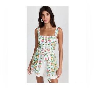 Farm Rio Tropical Romance Off-White Romper Large New with tags